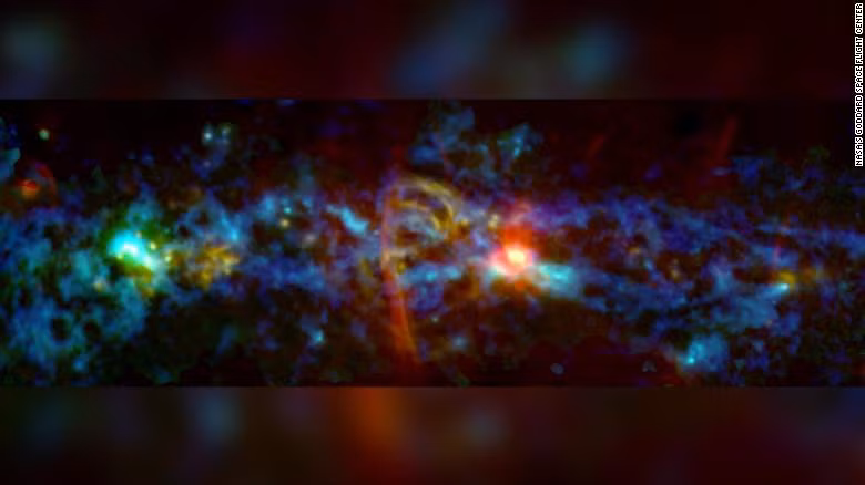 Bên trong Dải Ngân hà với những màu sắc khác nhau. Ảnh: NASA