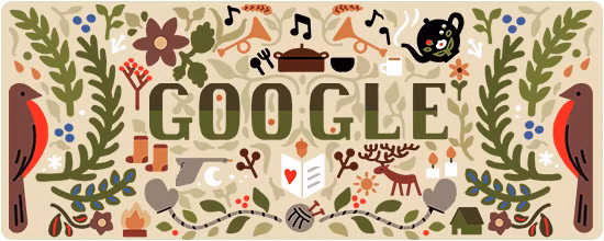 Doodle mừng kỳ nghỉ lễ năm 2018. Ảnh: Google