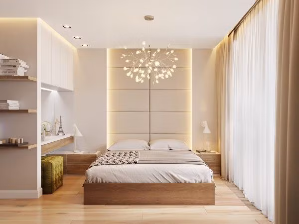  Đèn hình chùm hoa giúp ánh sáng phân tán đều khắp phòng.