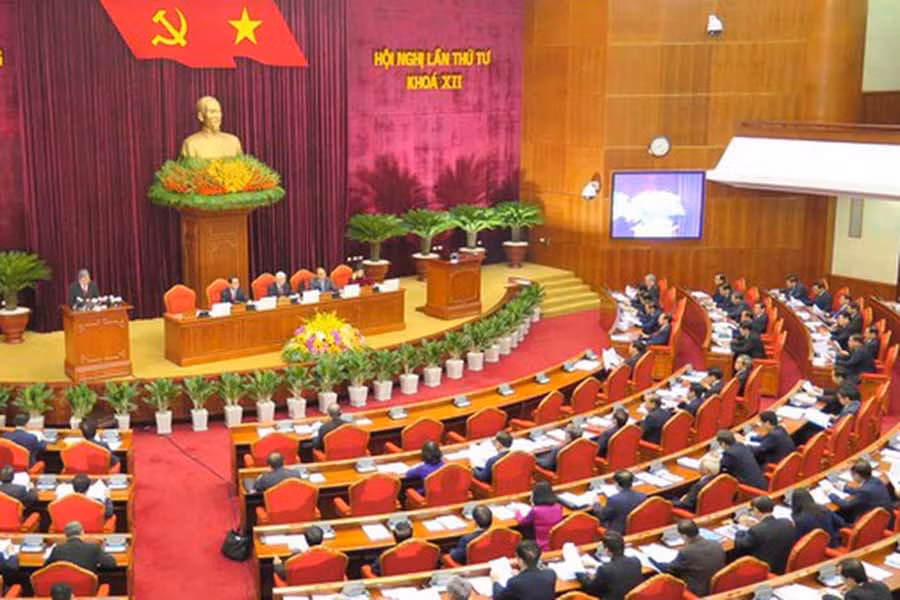  Quang cảnh hội nghị lần thứ tư Ban Chấp hành Trung ương Đảng khóa XII. Ảnh: internet