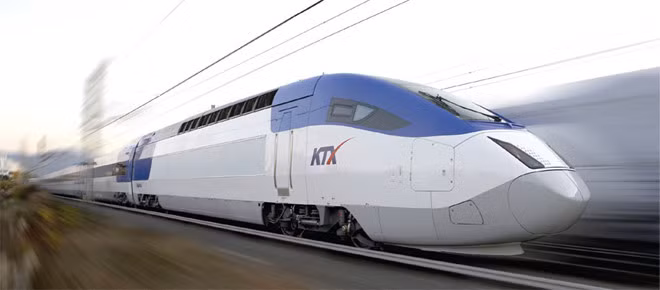 Tàu cao tốc KTX là một trong phương tiện giao thông công cộng phổ biến tại Hàn Quốc