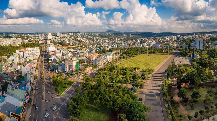  Một góc TP. Pleiku. Ảnh: PHAN NGUYÊN