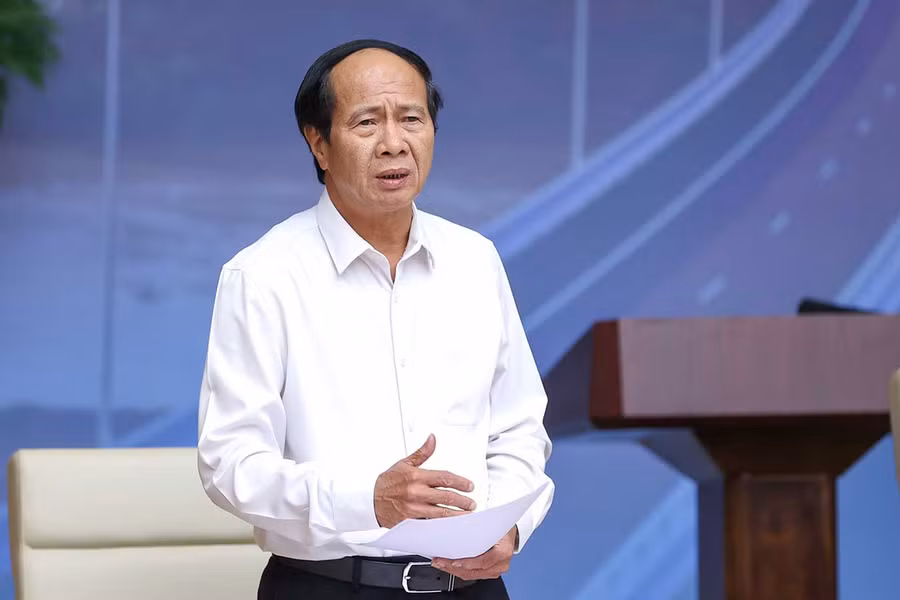 Phó Thủ tướng Lê Văn Thành phát biểu tại phiên họp. Ảnh nguồn VGP