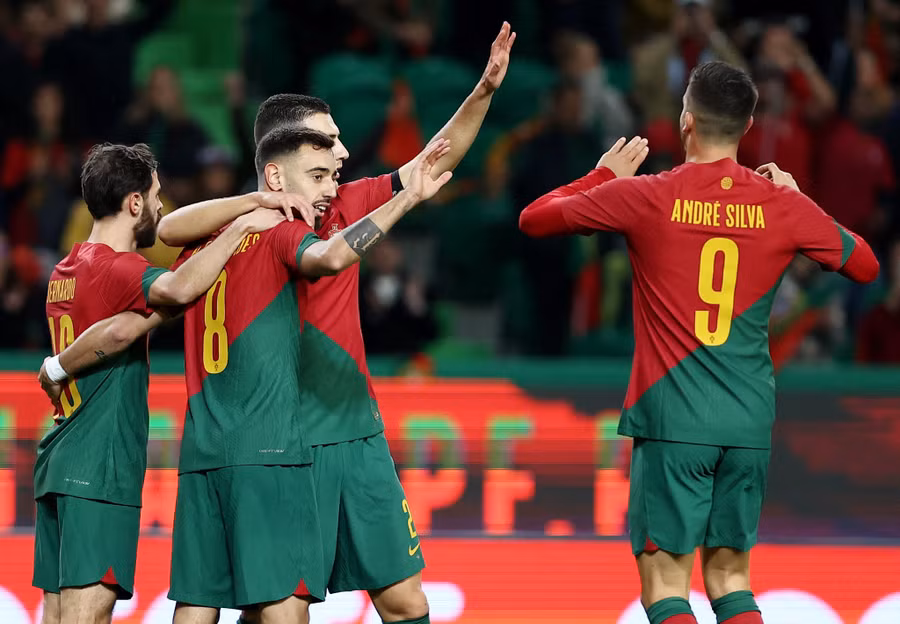 Tuyển Bồ Đào Nha không có Ronaldo vẫn có trận giao hữu ấn tượng. Ảnh: REUTERS