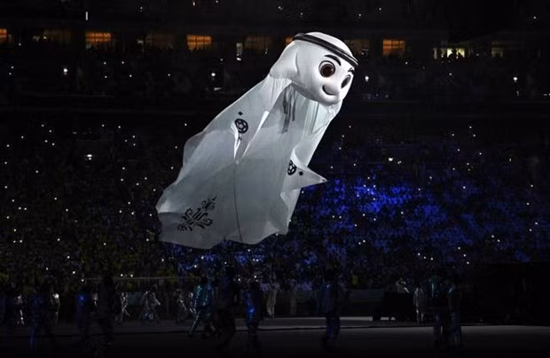 Qatar giới thiệu linh vật La'eeb của World Cup 2022. Nguồn: Getty Images