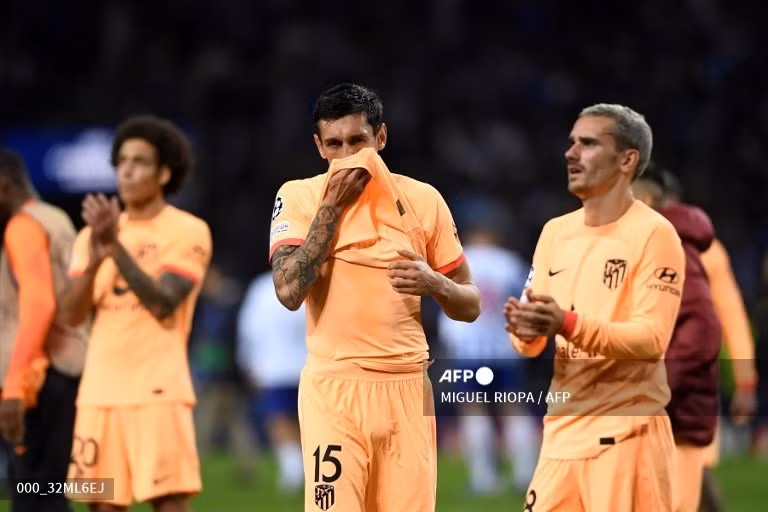 Atletico Madrid ngậm ngùi rời giải. Ảnh: AFP