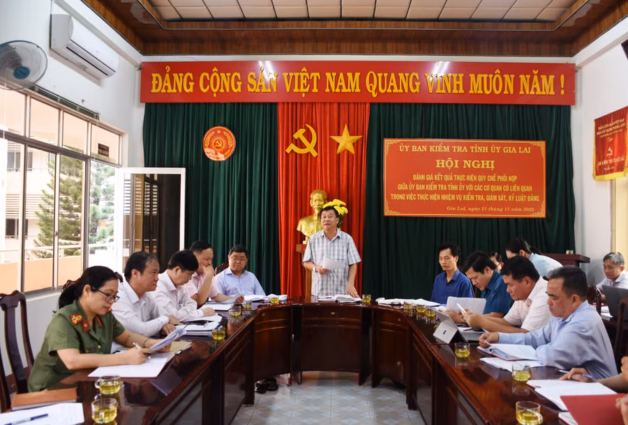 Chủ nhiệm Uỷ ban Kiểm tra Tỉnh ủy kết luận hội nghị. Ảnh: Vĩnh Hoàng