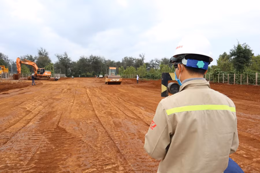 Dự án đường Hồ Chí Minh đoạn tránh phía Đông TP.Buôn Ma Thuột, tỉnh Đắk Lắk. Ảnh: B.T