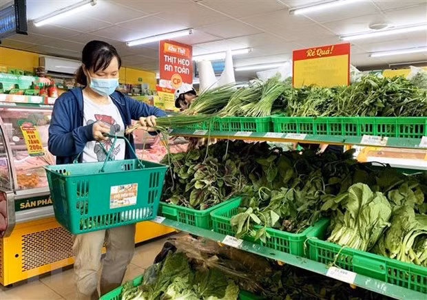 Khách mua hàng hóa bình ổn giá tại siêu thị Bách Hóa Xanh, quận Phú Nhuận (Thành phố Hồ Chí Minh). (Ảnh: Hồng Đạt/TTXVN) Khách mua hàng hóa bình ổn giá tại siêu thị Bách Hóa Xanh, quận Phú Nhuận (Thành phố Hồ Chí Minh). (Ảnh: Hồng Đạt/TTXVN)