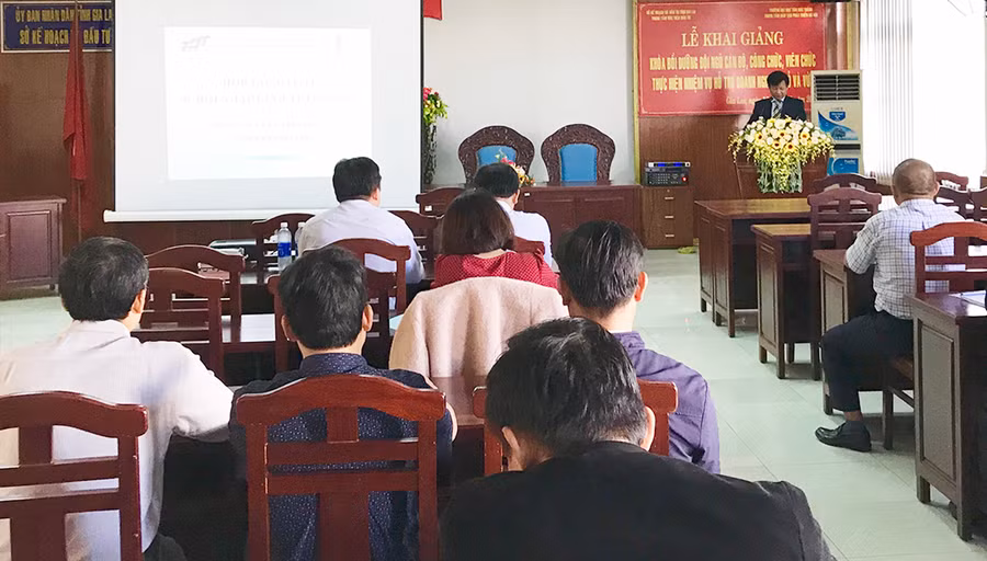  Quang cảnh khóa bồi dưỡng nghiệp vụ. Ảnh: Hà Duy