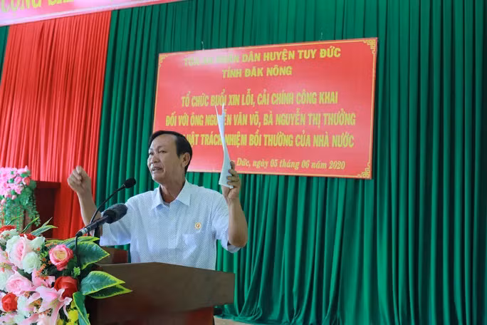 Ông Nguyễn Văn Võ tại buổi xin lỗi công khai