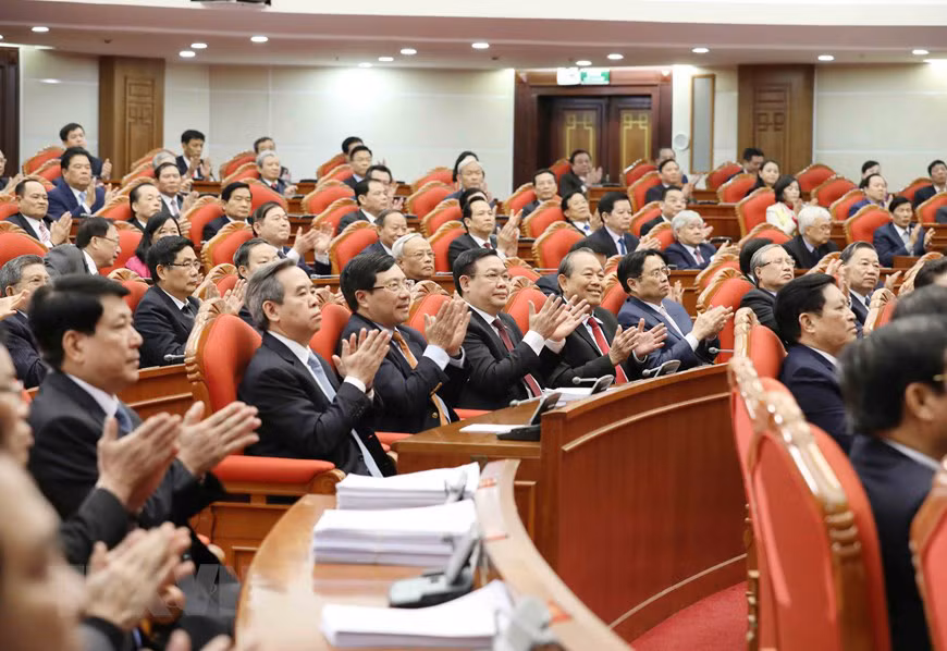  Hội nghị Trung ương 14 bế mạc sau 5 ngày làm việc (ảnh TTXVN).