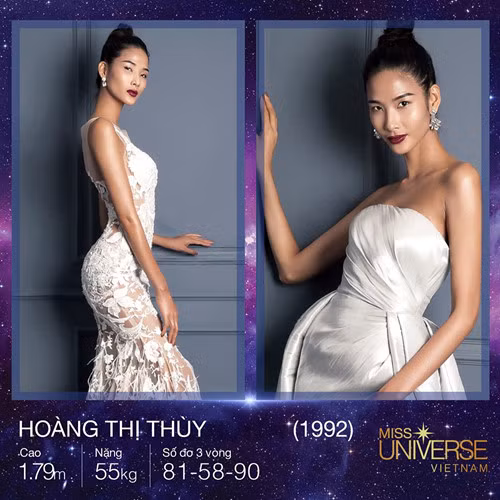 Hình ảnh Hoàng Thùy chính thức xuất hiện trên fanpage của Hoa hậu Hoàn vũ Việt Nam 2017 tối 31.8
