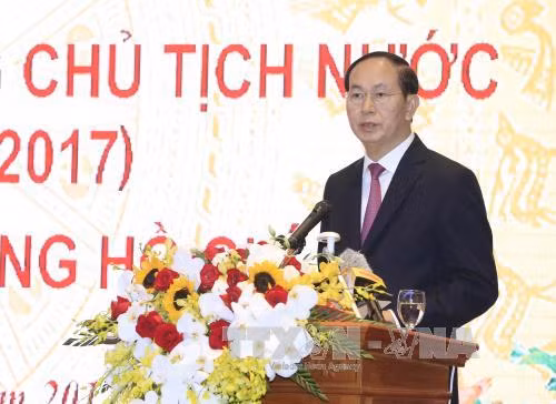 Chủ tịch nước Trần Đại Quang phát biểu tại Lễ kỷ niệm.