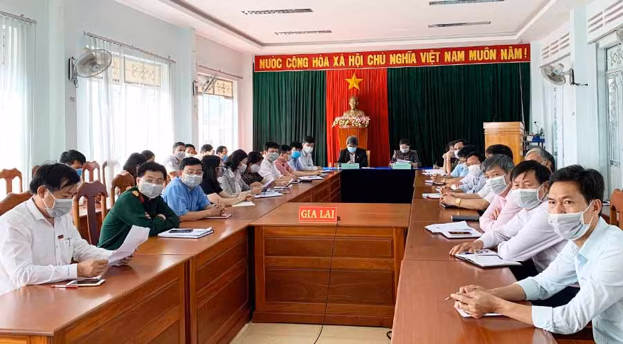 Quang cảnh buổi lễ phát động tại điểm cầu Gia Lai. Ảnh: Phương Linh