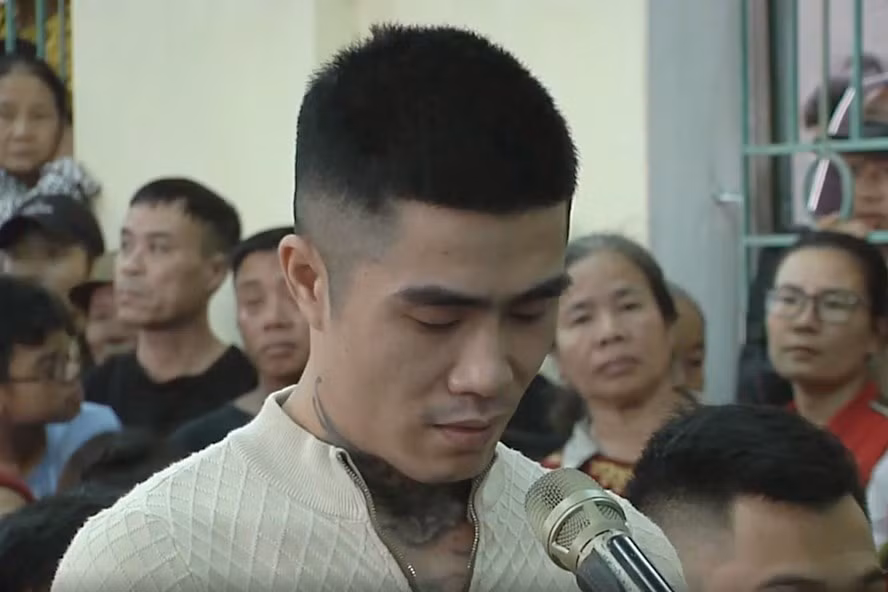 Bị cáo Tuân tại phiên tòa sơ thẩm. Ảnh: CTV