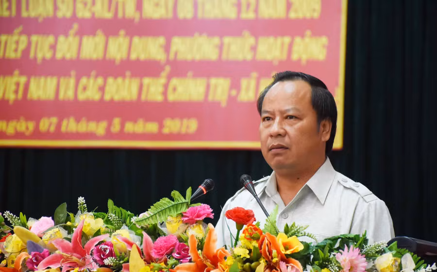 Phó Bí thư Tỉnh ủy Châu Ngọc Tuấn phát biểu chỉ đạo tại hội nghị. Ảnh: Minh Nguyễn