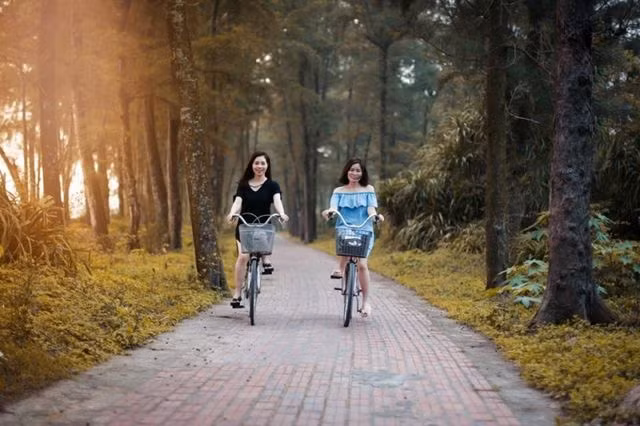  Dù là dạo bộ, hay thảnh thơi đạp xe đều khiến bạn cảm thấy thư thái, như lạc vào một bức tranh thiên nhiên yên bình, tuyệt đẹp