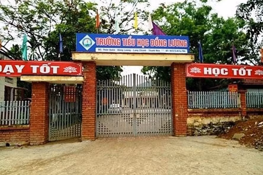  Trường Tiểu học Đồng Lương, nơi xảy ra vụ việc. Ảnh: Internet