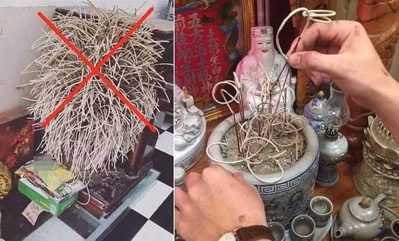 Khi thực hiện rút tỉa chân nhang mọi người cần chú ý không được làm xê dịch bát hương, không xê dịch bàn thờ