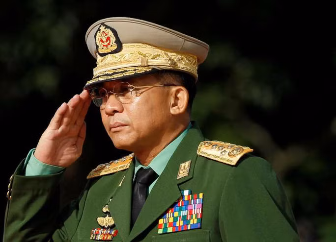 Tổng tư lệnh quân đội Myanmar Min Aung Hlaing. Ảnh: Reuters