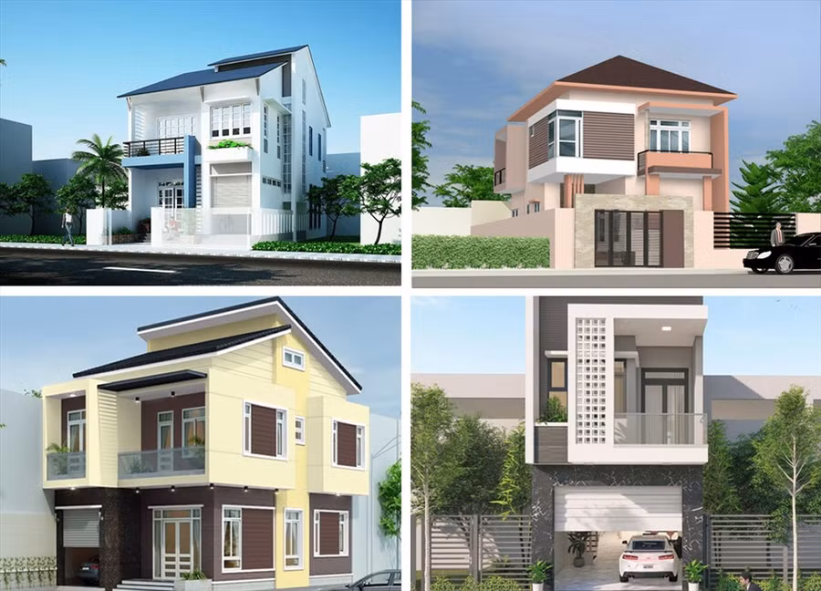 Bằng cách phối màu sơn độc đáo, gia chủ có thể thay đổi diện mạo ngôi nhà, chào đón một năm đầy tài lộc và may mắn. Đồ hoạ: Kim Nhung