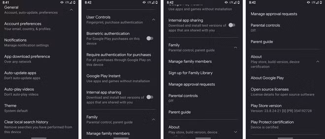 Ảnh chụp một số thay đổi mới của Google Play Store ẢNH CHỤP MÀN HÌNH