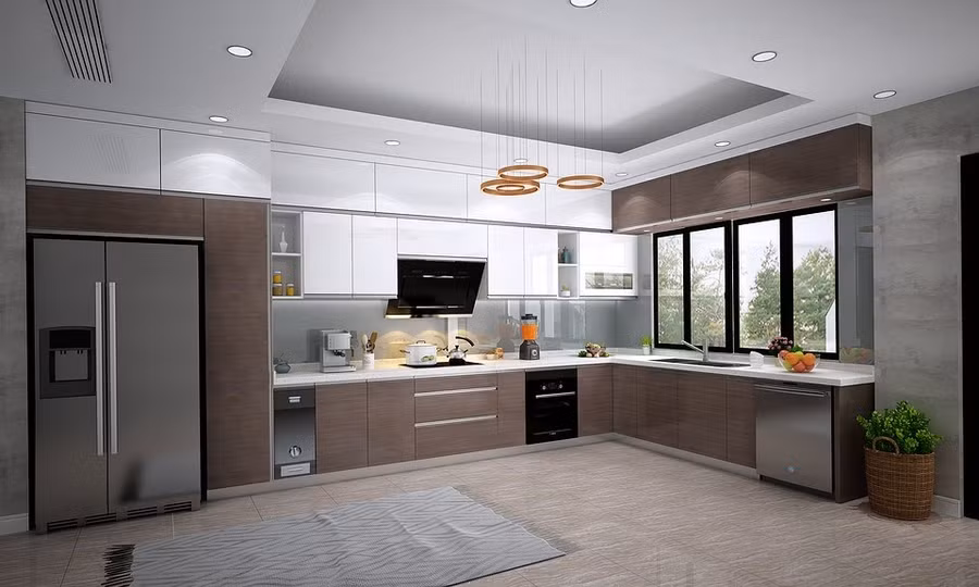 Thay vì một chiếc tủ màu nâu trơn. Tủ bếp này được sơn loang vô cùng cá tính. Đồ họa: Phương Duy Thay vì một chiếc tủ màu nâu trơn. Tủ bếp này được sơn loang vô cùng cá tính. Đồ họa: Phương Duy