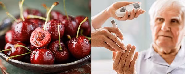 Cherry (Anh đào) là loại trái cây tuyệt vời cho người bệnh tiểu đường. Đồ hoạ: Phương Linh.