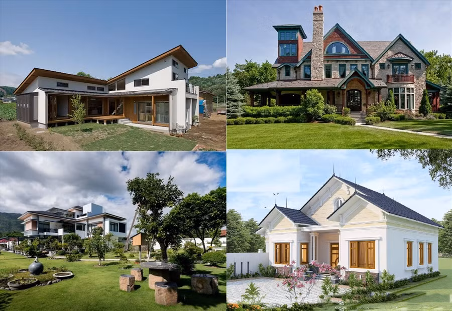 Các mẫu nhà vườn đang được yêu thích hiện nay. Đồ họa: M.H