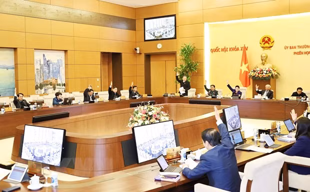  Phiên họp thứ 52 của Ủy ban Thường vụ Quốc hội. (Ảnh: Trọng Đức/TTXVN)