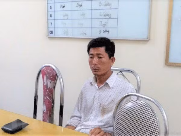 Đối tượng Hoàng Văn Bằng tại cơ quan điều tra. Đối tượng Hoàng Văn Bằng tại cơ quan điều tra.