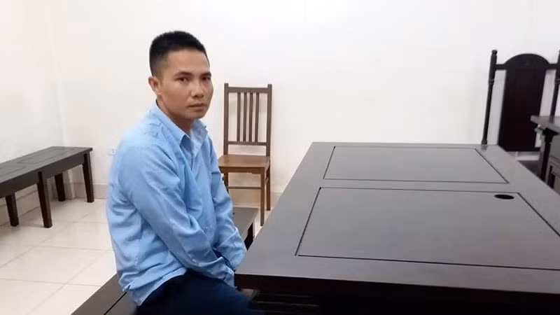 Bị cáo tại tòa.