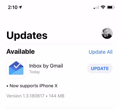 Cập nhật Inbox cho iOS đã khả dụng trên App Store.