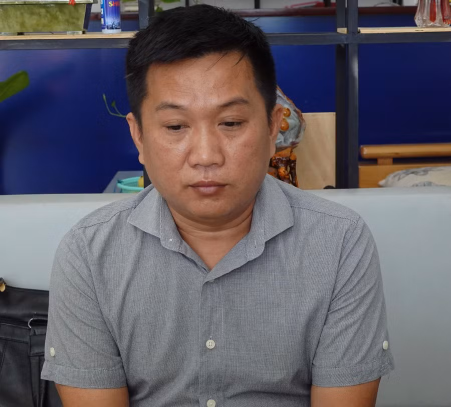  Bị can Cao Đức Trung khi bị bắt sáng nay 7.5 - ẢNH: THIÊN VÂN