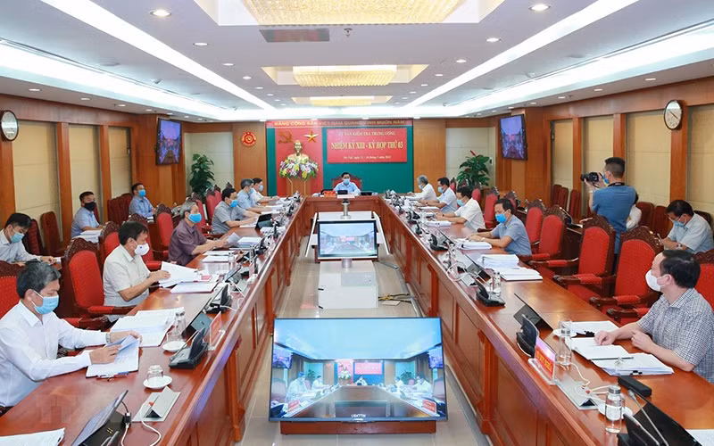  Quang cảnh Kỳ họp thứ ba của Ủy ban Kiểm tra T.Ư - Ảnh: Phương Hoa/TTXVN)