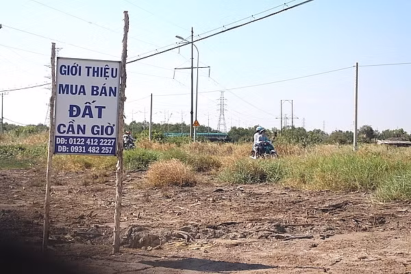 Rao bán đất ở Cần Giờ không phải là hình ảnh hiếm thấy.