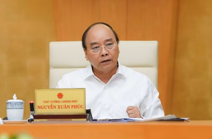  Thủ tướng Nguyễn Xuân Phúc phát biểu tại cuộc họp - Ảnh: VGP