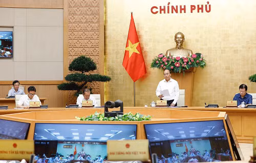  Thủ tướng Nguyễn Xuân Phúc chủ trì cuộc họp - Ảnh: VGP