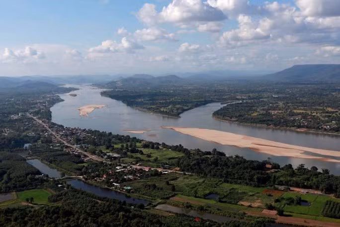 Sông Mekong nhìn từ tỉnh Nong Khai - Thái Lan. Ảnh: Reuters