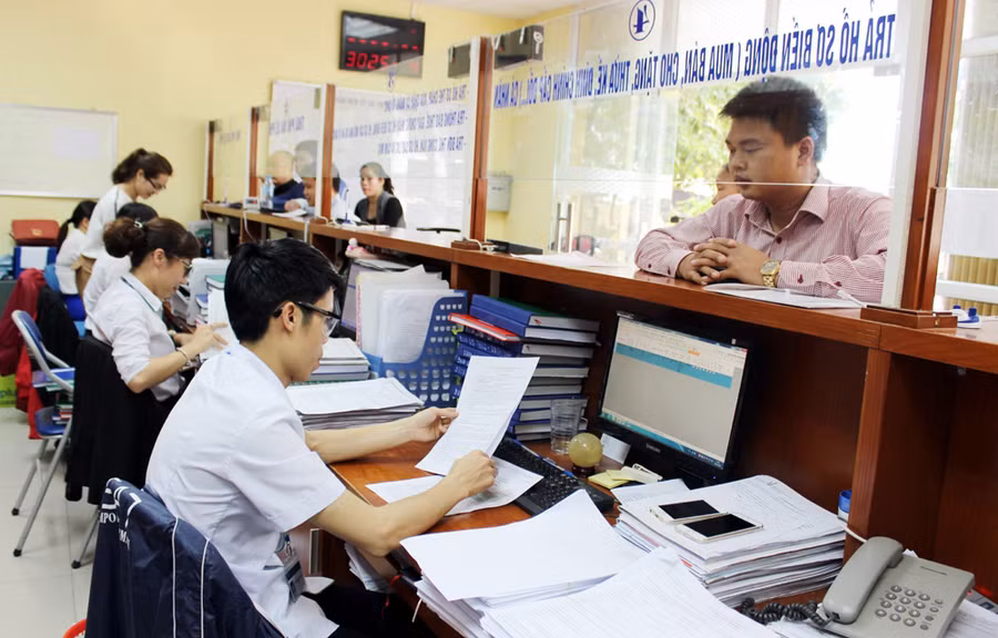 Văn phòng Đăng ký đất đai tại Hà Nội. (Ảnh: BL)