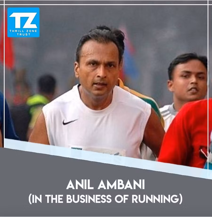  Anil Ambani thi chạy marathon. Ảnh: Instagram