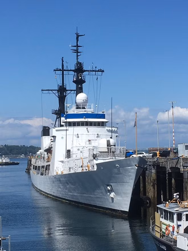 Hình ảnh tàu tuần tra John Midgett (WHEC 726) tại cảng tuần duyên Mỹ ở Seattle, bang Washington ngày 8.7 - Ảnh: FB cựu thủy thủ tàu John Midgett