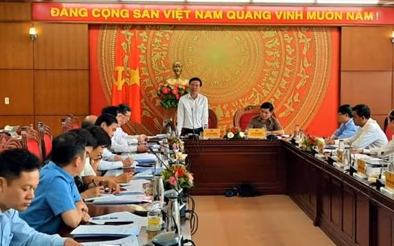 Đồng chí Võ Văn Thưởng phát biểu chỉ đạo tại buổi làm việc.