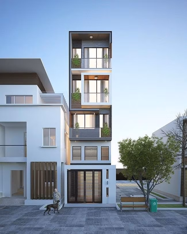 Thiết kế nội thất đẹp, phù hợp về mặt không gian, khắc phục được sự hạn chế trong diện tích của những ngôi nhà phố có mặt tiền hẹp.