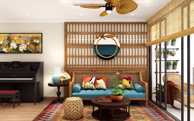  Chỉ một phòng khách thôi mà biết bao ký ức đã được gợi lên, ký ức về quán nước đầu làng, ký ức về những cô gái bên hồ sen, ký ức về những ngày hè oi bức…