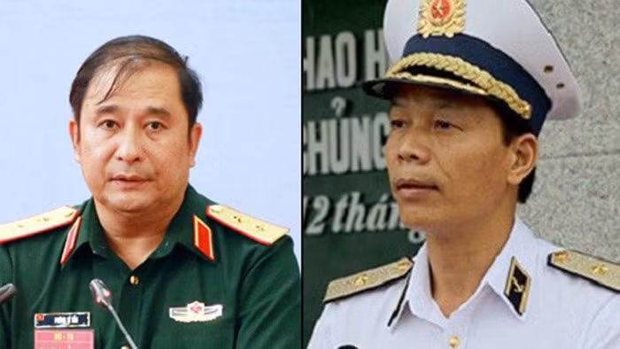 Tướng Phùng Sĩ Tấn (trái) và Chuẩn đô đốc Nguyễn Trọng Bình - Ảnh VGP