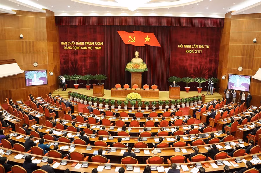 Quang cảnh phiên bế mạc Hội nghị lần thứ 4 Ban Chấp hành Trung ương Đảng khóa XIII. Ảnh: Trí Dũng