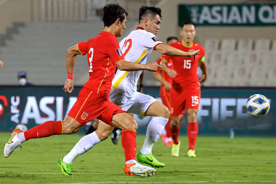 Tiến Linh cũng có cơ hội nhưng không dứt điểm thành công. Ảnh: AFC