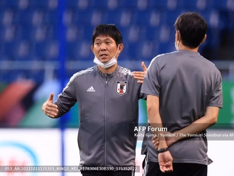 Huấn luyện viên Hajime Moriyasu muốn sử dụng sơ đồ 4-3-3 cho tuyển Nhật Bản. Ảnh: AFP